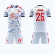 Günstige Bayern Munich 2021-22 Kinder Fußball Trikotsatz Thomas Muller 25 3rd Trikot..